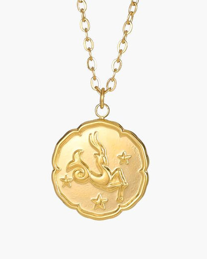 Zodiac Sign Necklace - Gold - Dalm Fashion