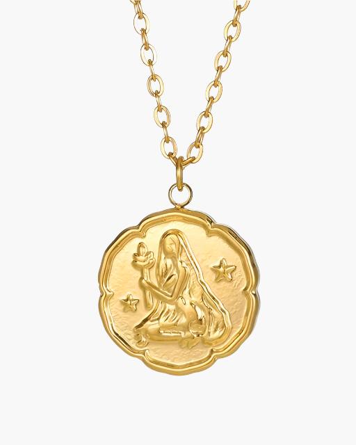 Zodiac Sign Necklace - Gold - Dalm Fashion
