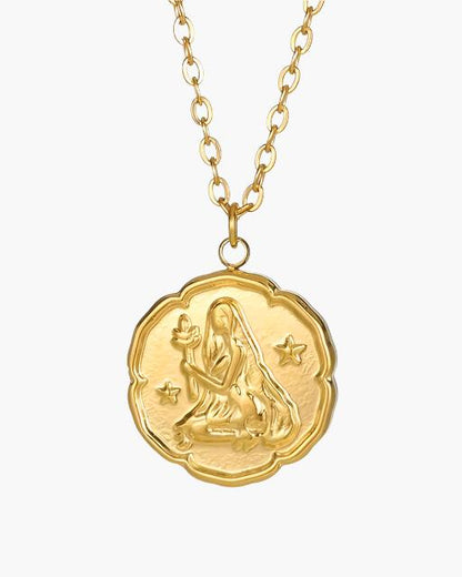 Zodiac Sign Necklace - Gold - Dalm Fashion
