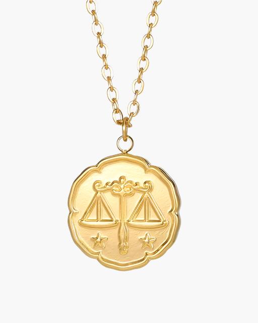 Zodiac Sign Necklace - Gold - Dalm Fashion