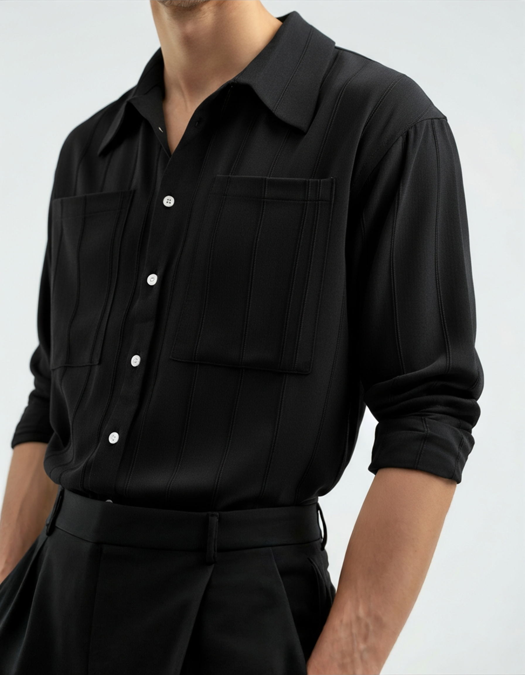 ST Tropez Ribbed Shirt - Dalm Fashion