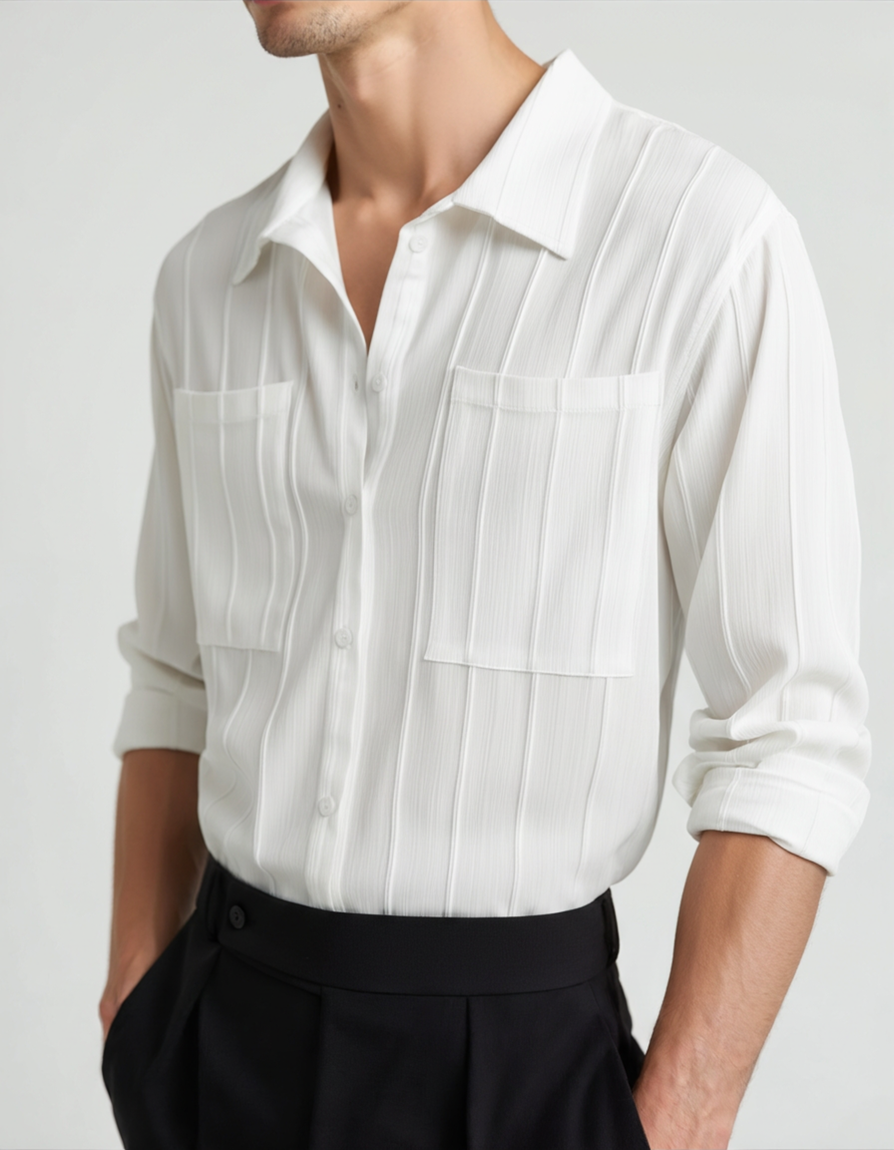 ST Tropez Ribbed Shirt - Dalm Fashion