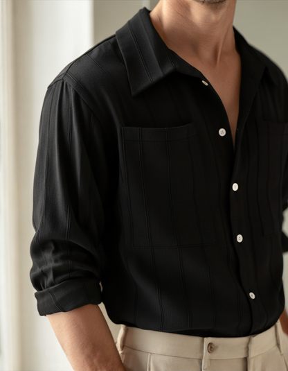 ST Tropez Ribbed Shirt - Dalm Fashion