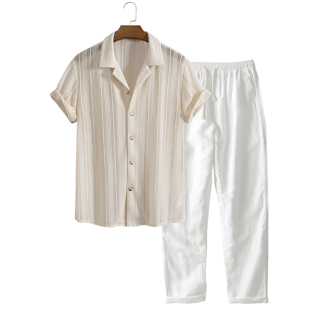 Suva - TheighT Short-Sleeved Set - Dalm Fashion