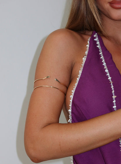 Through The Summer Arm Cuff Gold