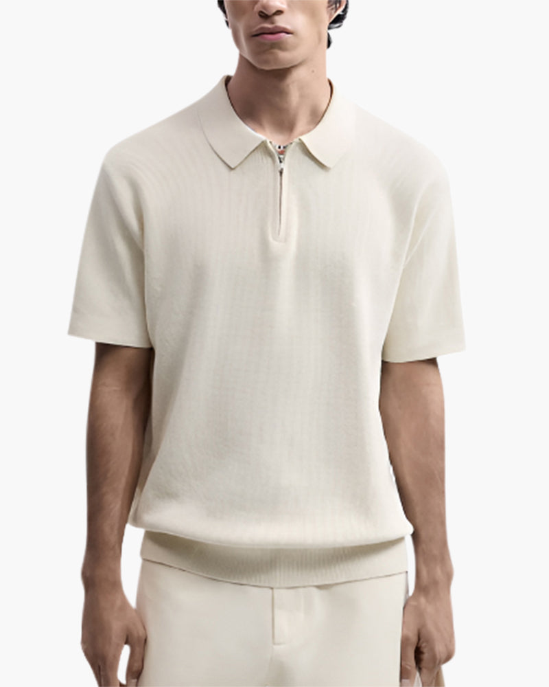 Marbella Zip Up Polo - Dalm Fashion