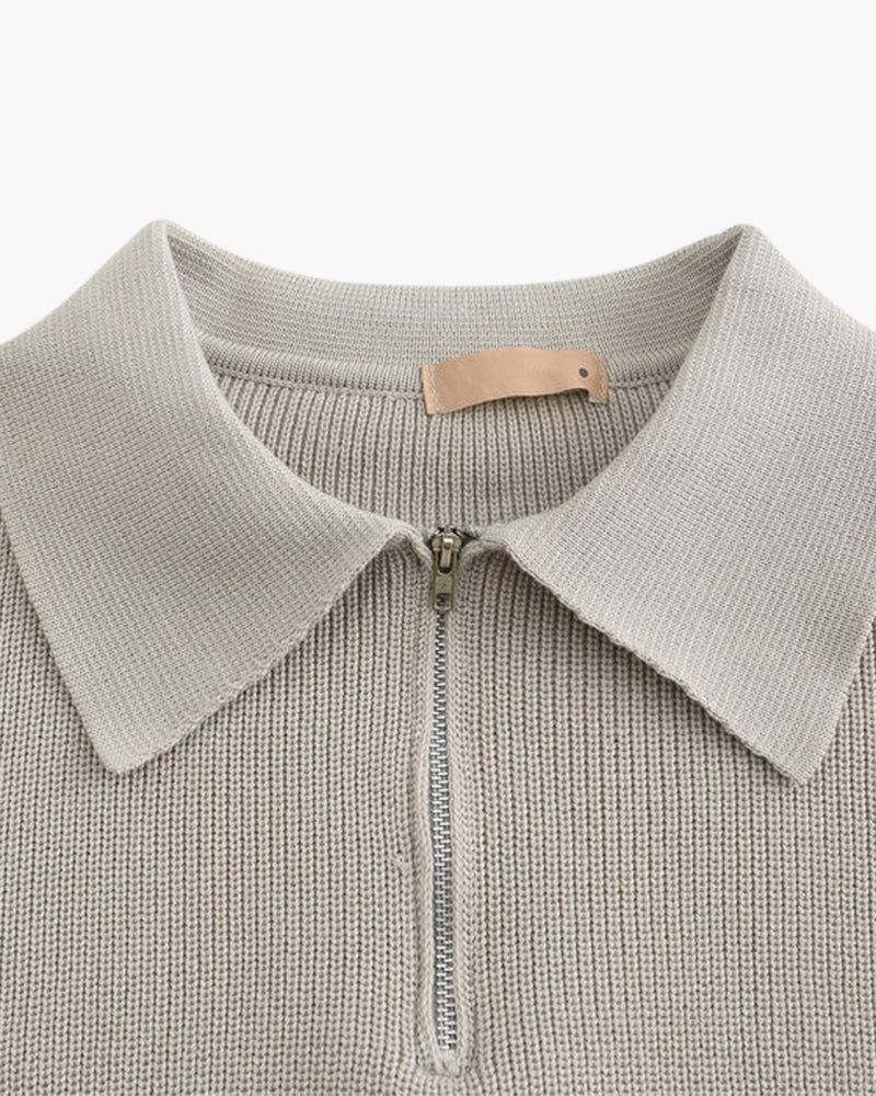 Cesare Half Zip Sweater - Dalm Fashion
