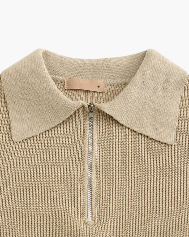 Cesare Half Zip Sweater - Dalm Fashion