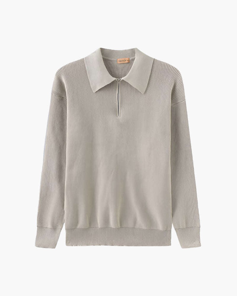 Cesare Half Zip Sweater - Dalm Fashion