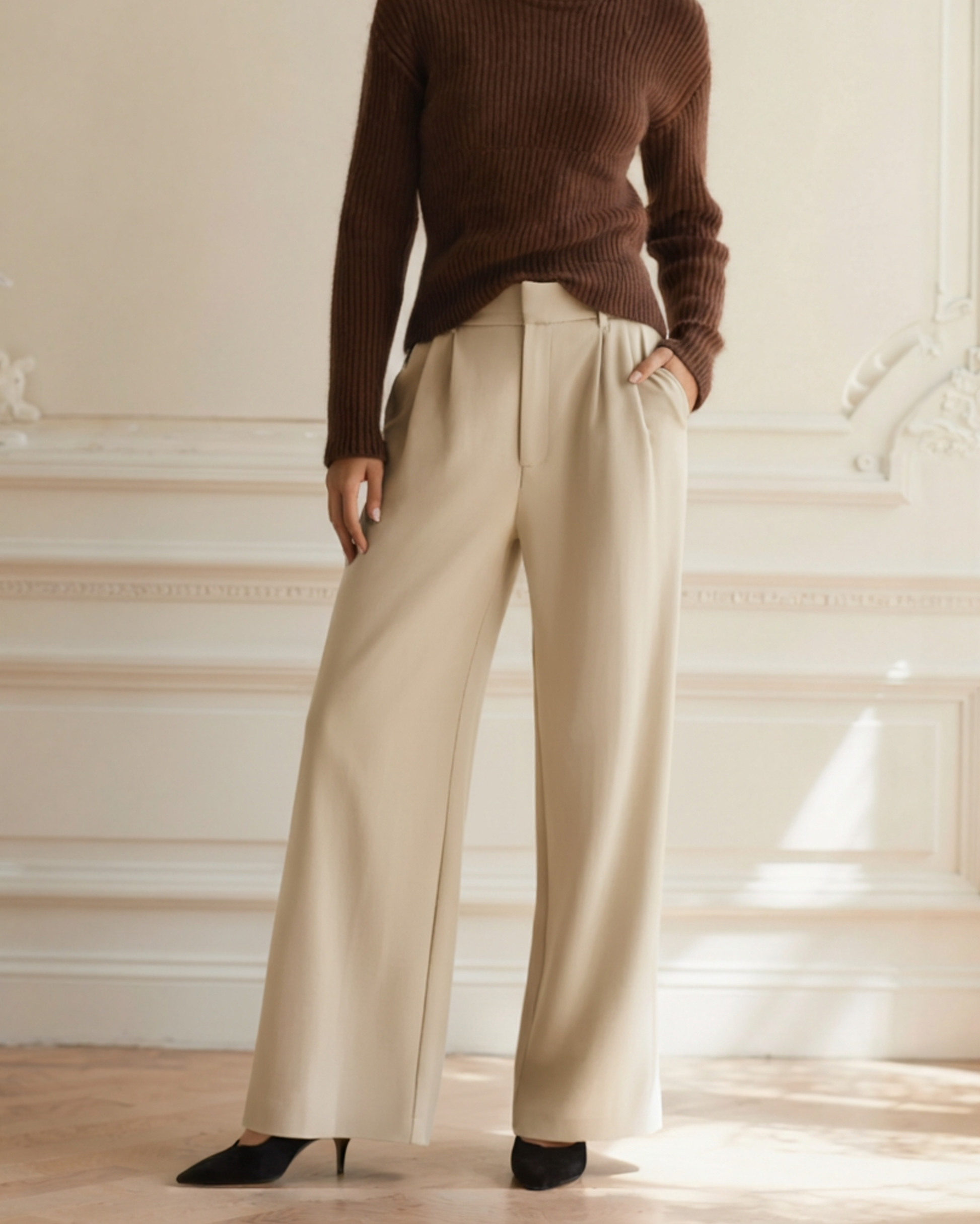Serena Wide-Leg Trousers - Dalm Fashion