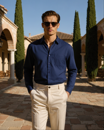 Cape Town - 100% Linen Shirt - Dalm Fashion