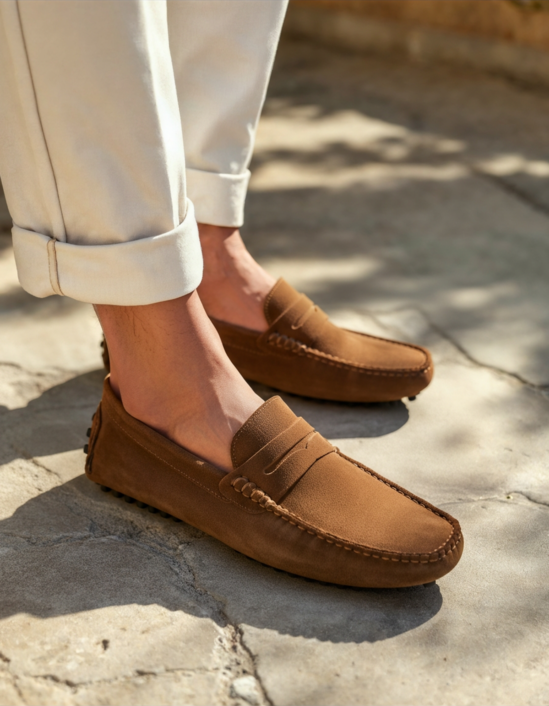 Suede Driver Loafers - Dalm Fashion