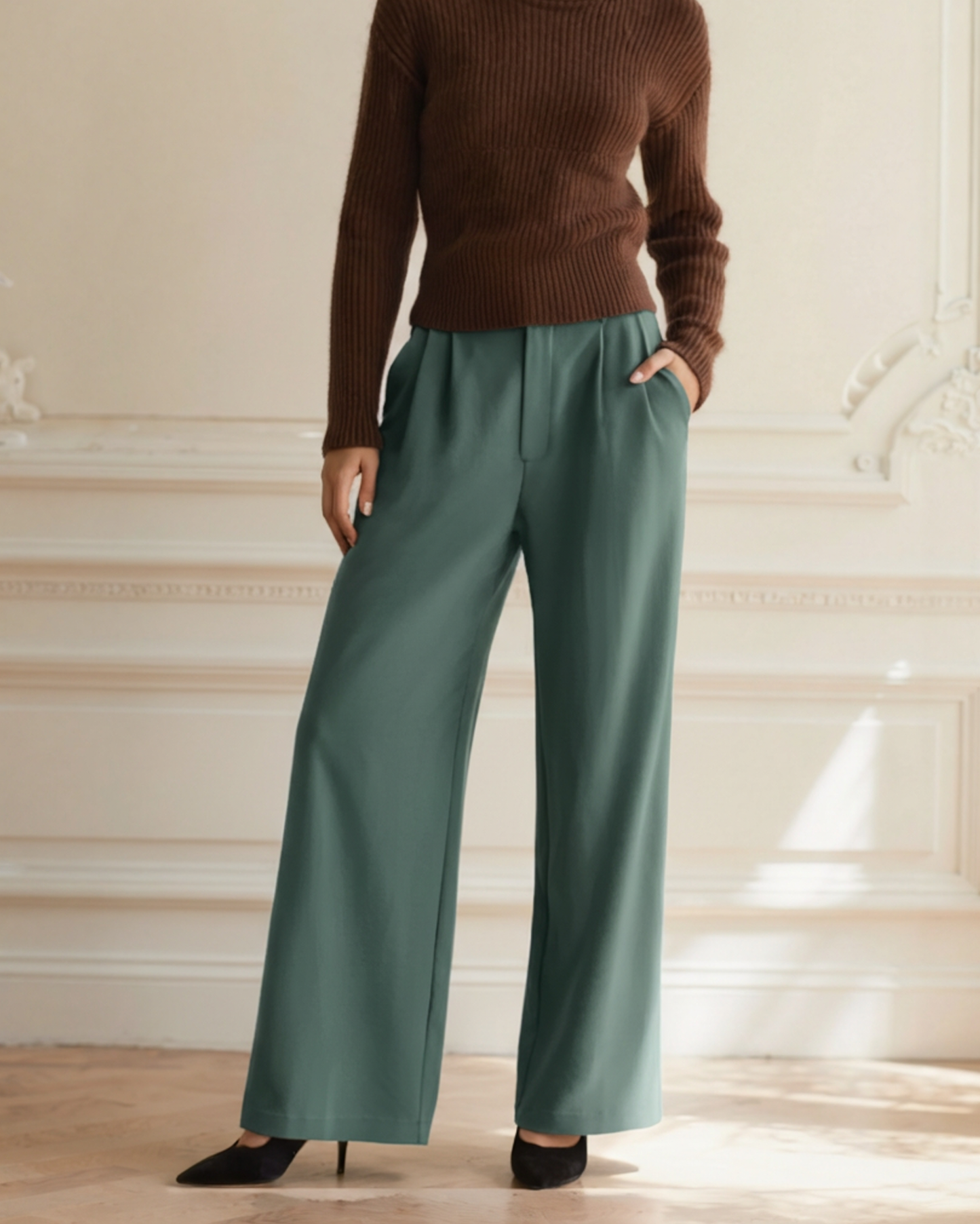 Serena Wide-Leg Trousers - Dalm Fashion