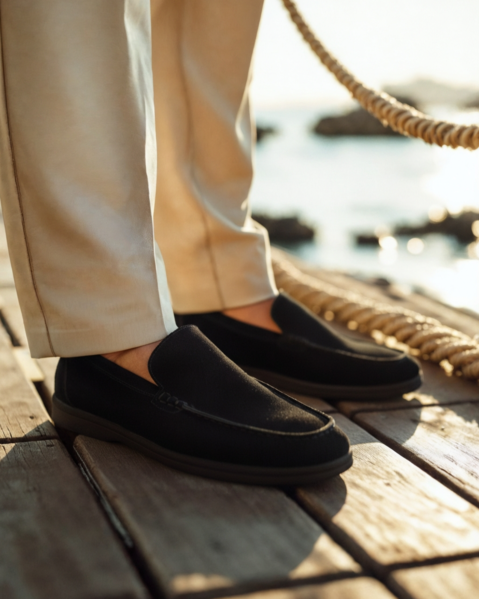 Premium Suede Loafers - Black Soles - Dalm Fashion