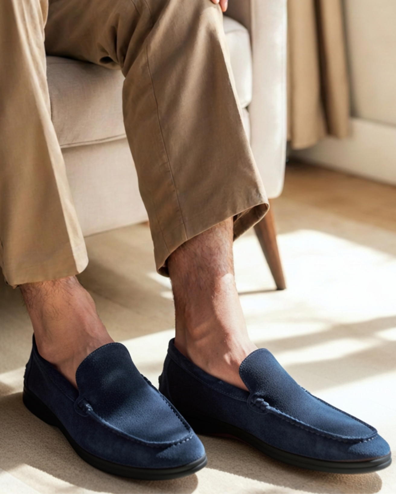 Premium Suede Loafers - Black Soles - Dalm Fashion
