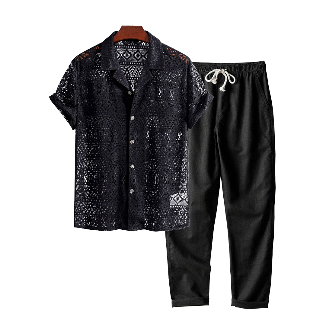 Saba - TheighT Short Sleeved Set - Dalm Fashion